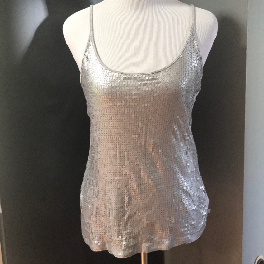 Sequins spaghetti strap tank top Michael Kors